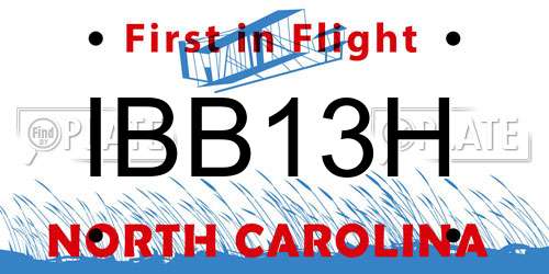 IBB13H North Carolina License Plate