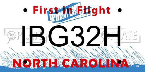 IBG32H North Carolina License Plate