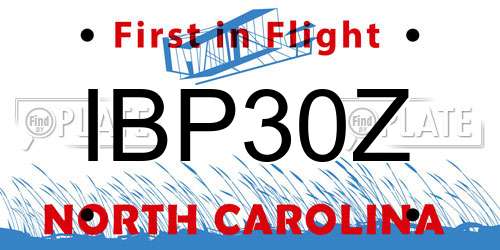 IBP30Z North Carolina License Plate