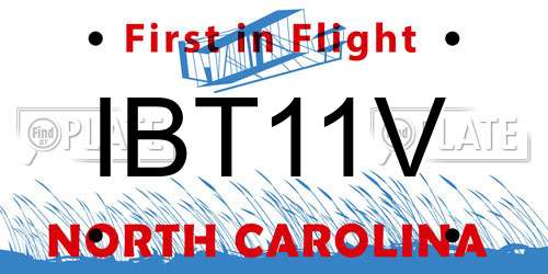 IBT11V North Carolina License Plate