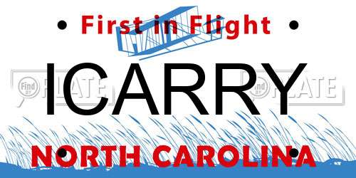 ICARRY North Carolina License Plate