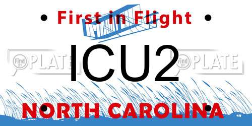 ICU2 North Carolina License Plate