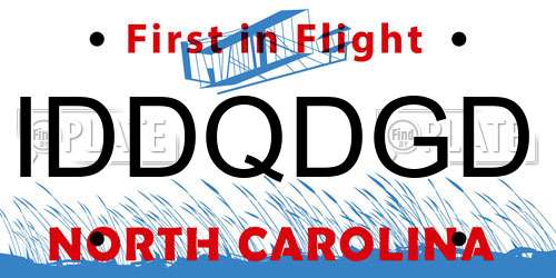 IDDQDGD North Carolina License Plate