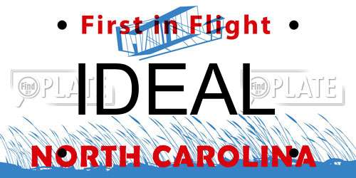 IDEAL North Carolina License Plate