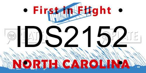 IDS2152 North Carolina License Plate