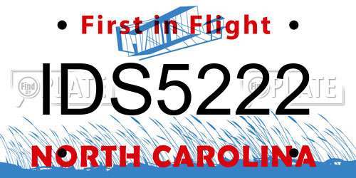 IDS5222 North Carolina License Plate