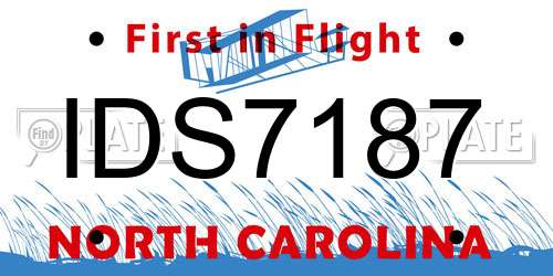 IDS7187 North Carolina License Plate