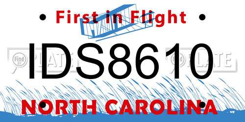 IDS8610 North Carolina License Plate