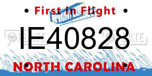 IE40828 North Carolina License Plate