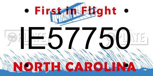 IE57750 North Carolina License Plate