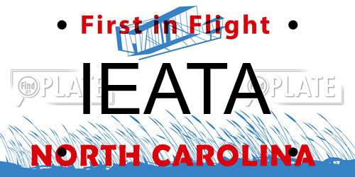 IEATA North Carolina License Plate