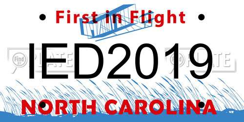 IED2019 North Carolina License Plate