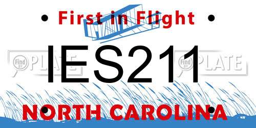 IES211 North Carolina License Plate