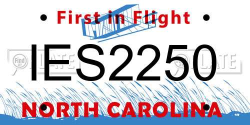 IES2250 North Carolina License Plate