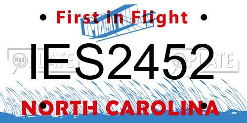 IES2452 North Carolina License Plate