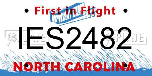 IES2482 North Carolina License Plate
