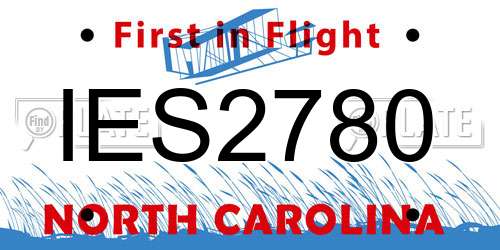 IES2780 North Carolina License Plate
