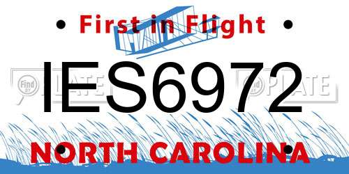 IES6972 North Carolina License Plate