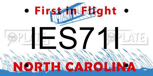 IES71I North Carolina License Plate