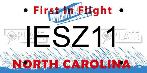 IESZ11 North Carolina License Plate