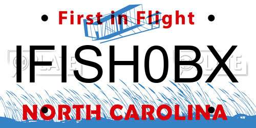 IFISH0BX North Carolina License Plate