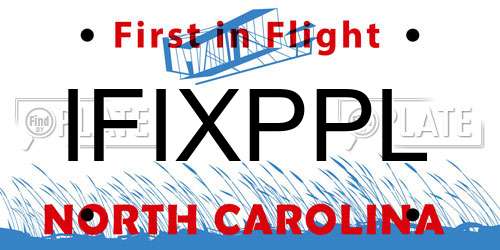 IFIXPPL North Carolina License Plate