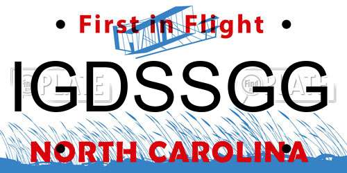IGDSSGG North Carolina License Plate