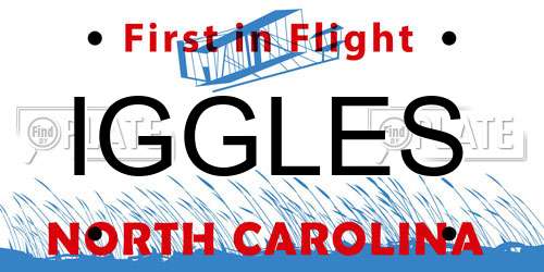 IGGLES North Carolina License Plate