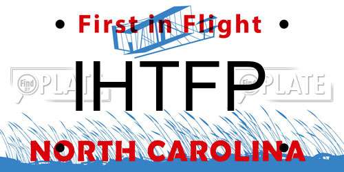IHTFP North Carolina License Plate