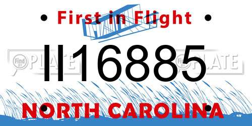 II16885 North Carolina License Plate
