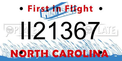 II21367 North Carolina License Plate