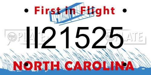 II21525 North Carolina License Plate