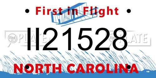 II21528 North Carolina License Plate