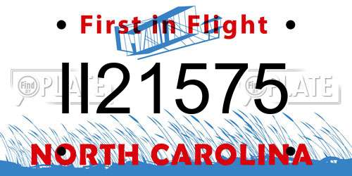 II21575 North Carolina License Plate