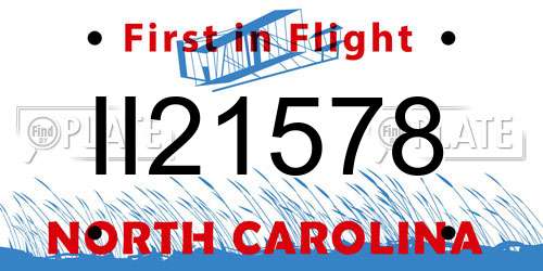 II21578 North Carolina License Plate