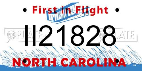 II21828 North Carolina License Plate