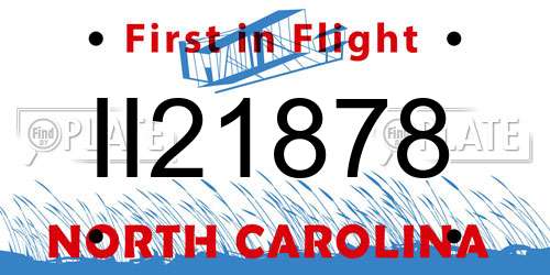 II21878 North Carolina License Plate