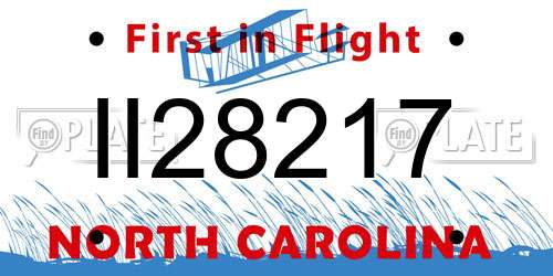 II28217 North Carolina License Plate