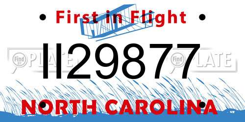 II29877 North Carolina License Plate