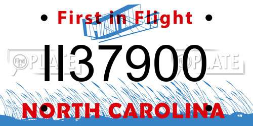 II37900 North Carolina License Plate