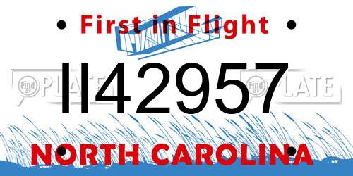 II42957 North Carolina License Plate