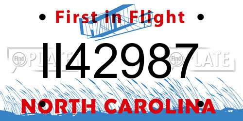 II42987 North Carolina License Plate