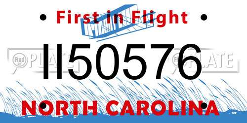 II50576 North Carolina License Plate