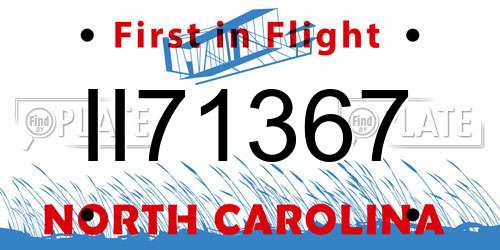 II71367 North Carolina License Plate