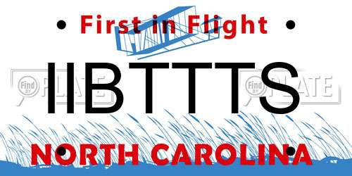 IIBTTTS North Carolina License Plate
