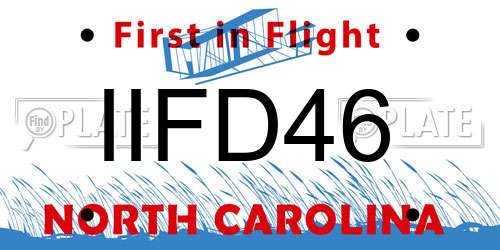 IIFD46 North Carolina License Plate