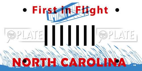 IIIIIII North Carolina License Plate