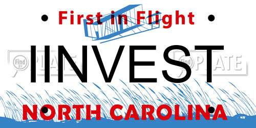 IINVEST North Carolina License Plate