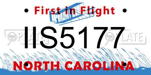 IIS5177 North Carolina License Plate