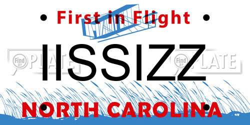 IISSIZZ North Carolina License Plate